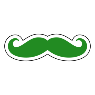 Moustache Sticker (Green)